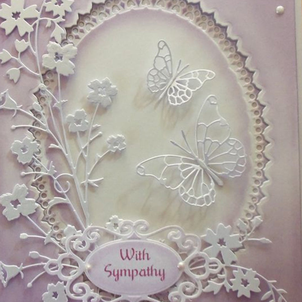 Plantilla de troquel de corte de Metal con flores de primavera, decoración de caja de regalo para tarjetas de papel