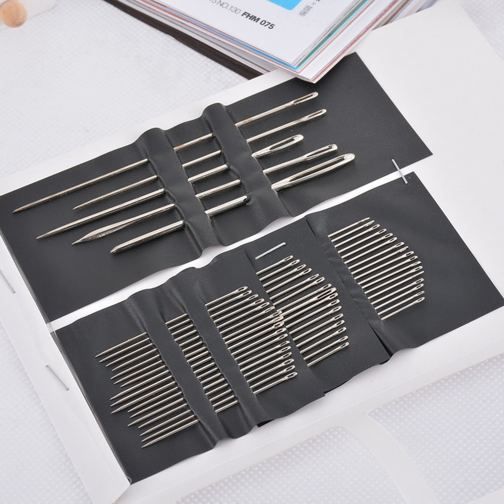 55 unids/set de pines de acero inoxidable para manualidades caseras, agujas de coser de diferentes tamaños