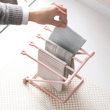 Load image into Gallery viewer, Folding Towel Stand Rack Kitchen Washing Cloth Draining Plastic Organizer Shelf
