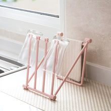 Load image into Gallery viewer, Folding Towel Stand Rack Kitchen Washing Cloth Draining Plastic Organizer Shelf
