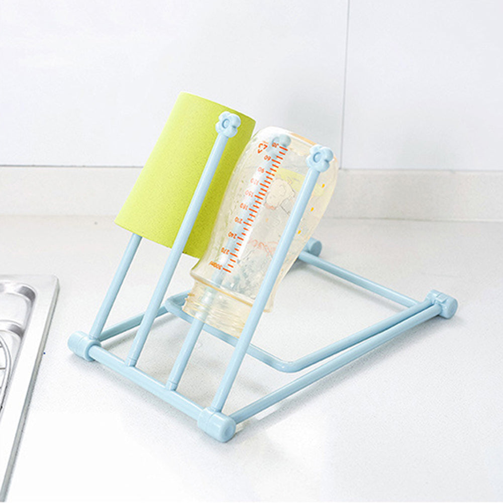 Folding Towel Stand Rack Kitchen Washing Cloth Draining Plastic Organizer Shelf
