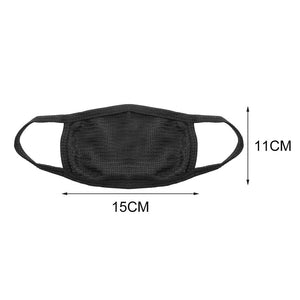Men's Women's Black Health Cycling Anti-Dust Cotton Mouth Face Mask Respirator