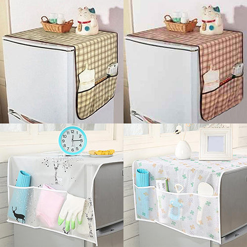 Fridge Refrigerator Dust Proof Cover Multi-Use Pouch Storage Kitchen Organizer