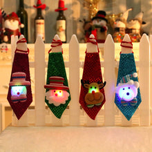 Load image into Gallery viewer, Luminous LED Christmas Necktie Santa Snowman Elk Tie Xmas Decor for Kids Adults
