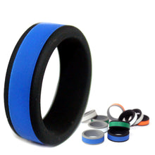 Load image into Gallery viewer, 8mm Cross Fit Fitness Sport Men Women DIY Dual Color Flexible Silicone Band Ring
