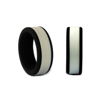 Load image into Gallery viewer, 8mm Cross Fit Fitness Sport Men Women DIY Dual Color Flexible Silicone Band Ring
