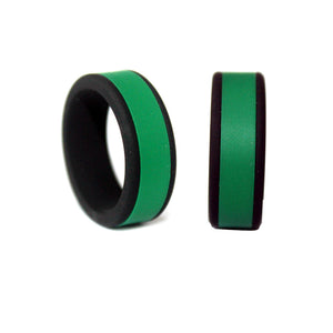 8mm Cross Fit Fitness Sport Men Women DIY Dual Color Flexible Silicone Band Ring