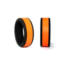 Load image into Gallery viewer, 8mm Cross Fit Fitness Sport Men Women DIY Dual Color Flexible Silicone Band Ring
