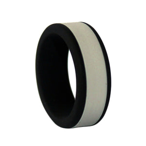 8mm Cross Fit Fitness Sport Men Women DIY Dual Color Flexible Silicone Band Ring