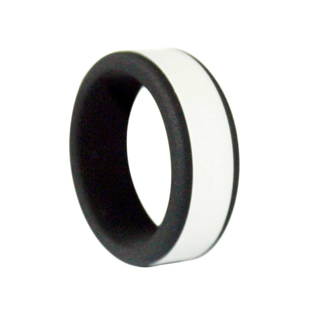 8mm Cross Fit Fitness Sport Men Women DIY Dual Color Flexible Silicone Band Ring