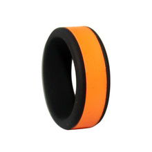 Load image into Gallery viewer, 8mm Cross Fit Fitness Sport Men Women DIY Dual Color Flexible Silicone Band Ring
