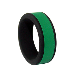 8mm Cross Fit Fitness Sport Men Women DIY Dual Color Flexible Silicone Band Ring