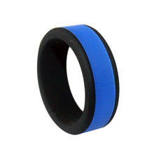 Load image into Gallery viewer, 8mm Cross Fit Fitness Sport Men Women DIY Dual Color Flexible Silicone Band Ring
