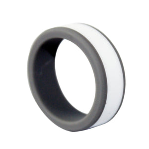 8mm Cross Fit Fitness Sport Men Women DIY Dual Color Flexible Silicone Band Ring