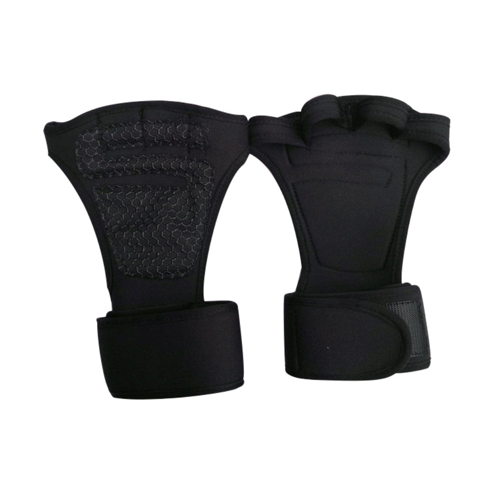 Guante antideslizante de medio dedo para levantamiento de pesas, gimnasio, Fitness, para hombres y mujeres, con muñequera