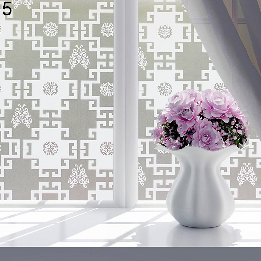 Baño mariposa burbuja flor esmerilada decorativa privacidad ventana pegatina película