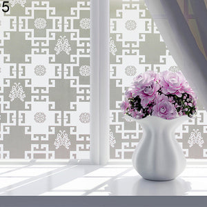 Baño mariposa burbuja flor esmerilada decorativa privacidad ventana pegatina película