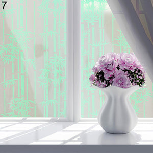 Baño mariposa burbuja flor esmerilada decorativa privacidad ventana pegatina película