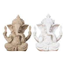 Load image into Gallery viewer, Sandstone Ganesha Buddha Elephant Statue Sculpture Handmade Figurine Home Decor
