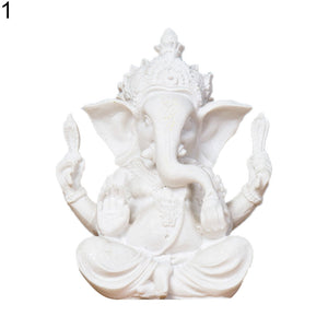 Sandstone Ganesha Buddha Elephant Statue Sculpture Handmade Figurine Home Decor