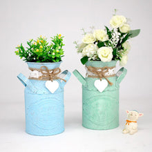 Load image into Gallery viewer, Round Cylindrical Flower Plant Pot Planter Iron Art Garden Living Room Decor
