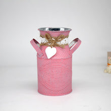 Load image into Gallery viewer, Round Cylindrical Flower Plant Pot Planter Iron Art Garden Living Room Decor
