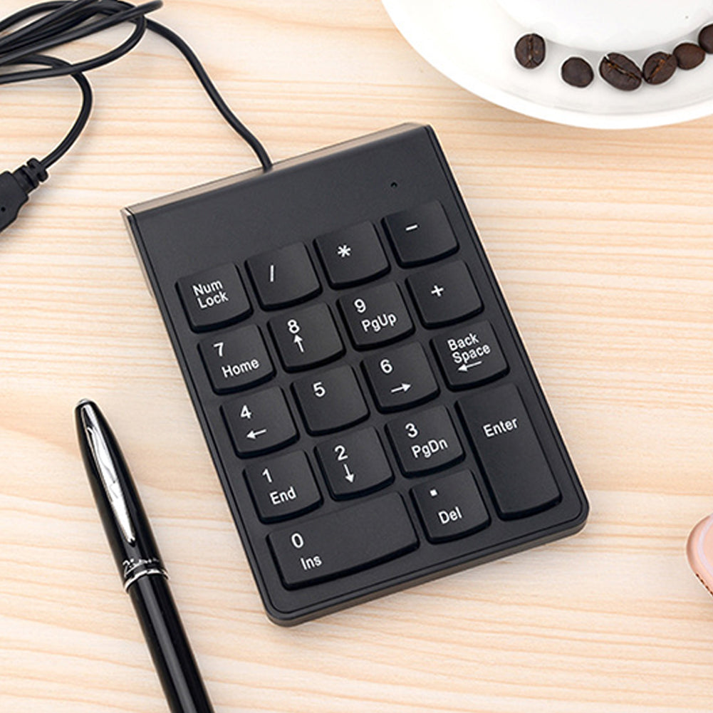Teclado numérico con cable Mini USB de 18 teclas teclado numérico para PC ordenador portátil