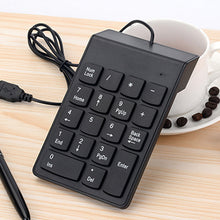 Cargar imagen en el visor de la galería, Teclado numérico con cable Mini USB de 18 teclas teclado numérico para PC ordenador portátil
