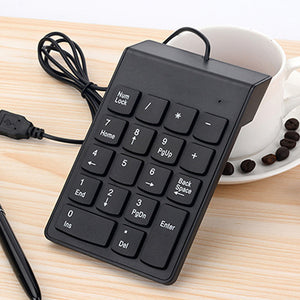 Teclado numérico con cable Mini USB de 18 teclas teclado numérico para PC ordenador portátil