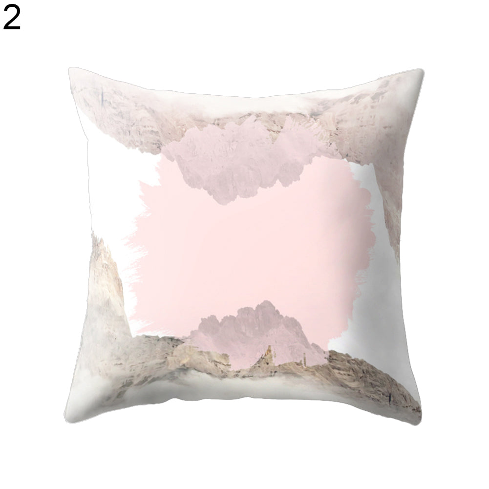 Funda de cojín cuadrada abstracta con decoración moderna para sala de estar de 18 pulgadas