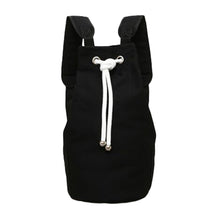 Load image into Gallery viewer, Men&#39;s Solid Color Drawstring Canvas Large Capacity Bucket Bag Casual Backpack
