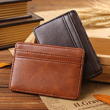 Load image into Gallery viewer, Men&#39;s Fashion Magic Faux Leather Slim Wallet Money Clip Card Holder Purse
