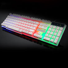 Load image into Gallery viewer, Colorful Rainbow LED Illuminated Backlight USB Wired Desktop Gaming Keyboard
