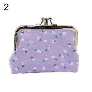 Bolso de mano de doble capa a la moda de 4 pulgadas, estuche para monedas, monedero con girasol, Mini billetera