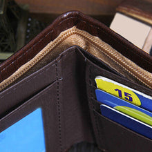 Load image into Gallery viewer, Men&#39;s Faux Leather Wallet Coin Card Money Holder Horizontal Bifold Slim Purse
