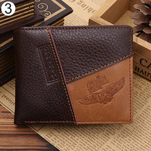 Load image into Gallery viewer, Men Coffee Full-Grain Leather Bifold Wallet Credit Card Holder Slim Coin Purse
