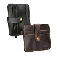 Load image into Gallery viewer, Men&#39;s Faux Leather Slim Money Clip Wallet ID Credit Card Holder Button Case
