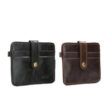 Load image into Gallery viewer, Men&#39;s Faux Leather Slim Money Clip Wallet ID Credit Card Holder Button Case
