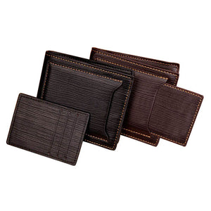 Men Fashion Faux Leather Business Casual Bifold Credit Card Slots Wallet Purse