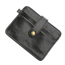 Load image into Gallery viewer, Men&#39;s Faux Leather Slim Money Clip Wallet ID Credit Card Holder Button Case
