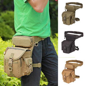 Men's Military Camouflage Drop Leg Bag Panel Utility Waist Belt Pouch Pack