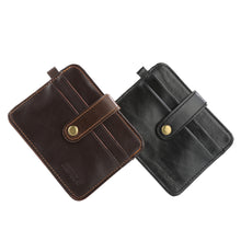 Load image into Gallery viewer, Men&#39;s Faux Leather Slim Money Clip Wallet ID Credit Card Holder Button Case

