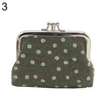 Cargar imagen en el visor de la galería, Bolso de mano de doble capa a la moda de 4 pulgadas, estuche para monedas, monedero con girasol, Mini billetera
