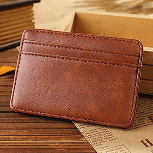 Men's Fashion Magic Faux Leather Slim Wallet Money Clip Card Holder Purse