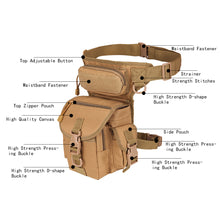 Load image into Gallery viewer, Men&#39;s Military Camouflage Drop Leg Bag Panel Utility Waist Belt Pouch Pack
