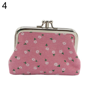 Bolso de mano de doble capa a la moda de 4 pulgadas, estuche para monedas, monedero con girasol, Mini billetera