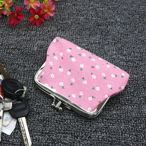 Bolso de mano de doble capa a la moda de 4 pulgadas, estuche para monedas, monedero con girasol, Mini billetera