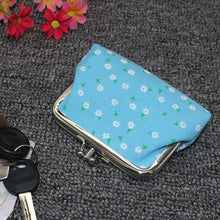 Cargar imagen en el visor de la galería, Bolso de mano de doble capa a la moda de 4 pulgadas, estuche para monedas, monedero con girasol, Mini billetera
