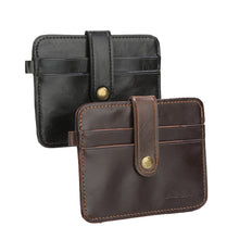 Load image into Gallery viewer, Men&#39;s Faux Leather Slim Money Clip Wallet ID Credit Card Holder Button Case

