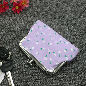 Bolso de mano de doble capa a la moda de 4 pulgadas, estuche para monedas, monedero con girasol, Mini billetera